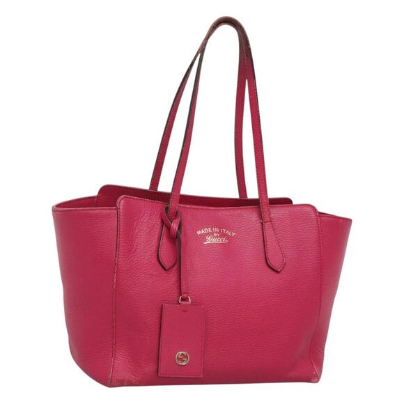GUCCI Tote Bag Leather Pink Gold - Picture 1 of 16
